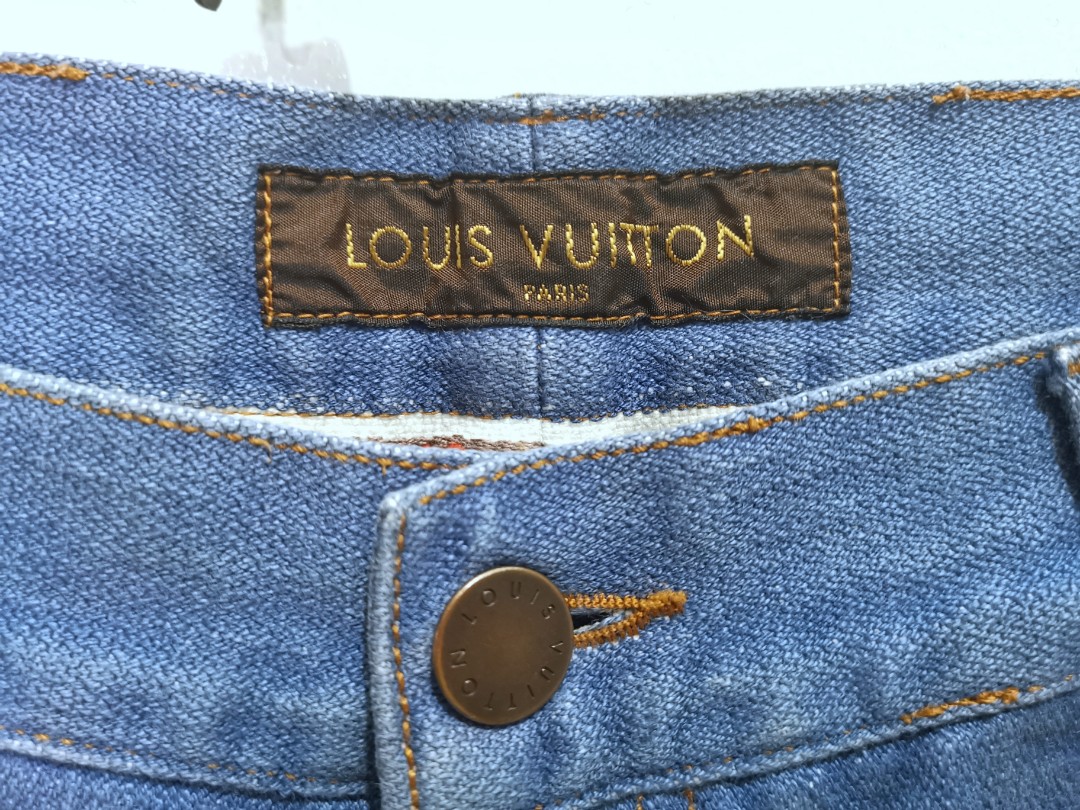 Louis Vuitton Denim Pants, Luxury, Apparel on Carousell
