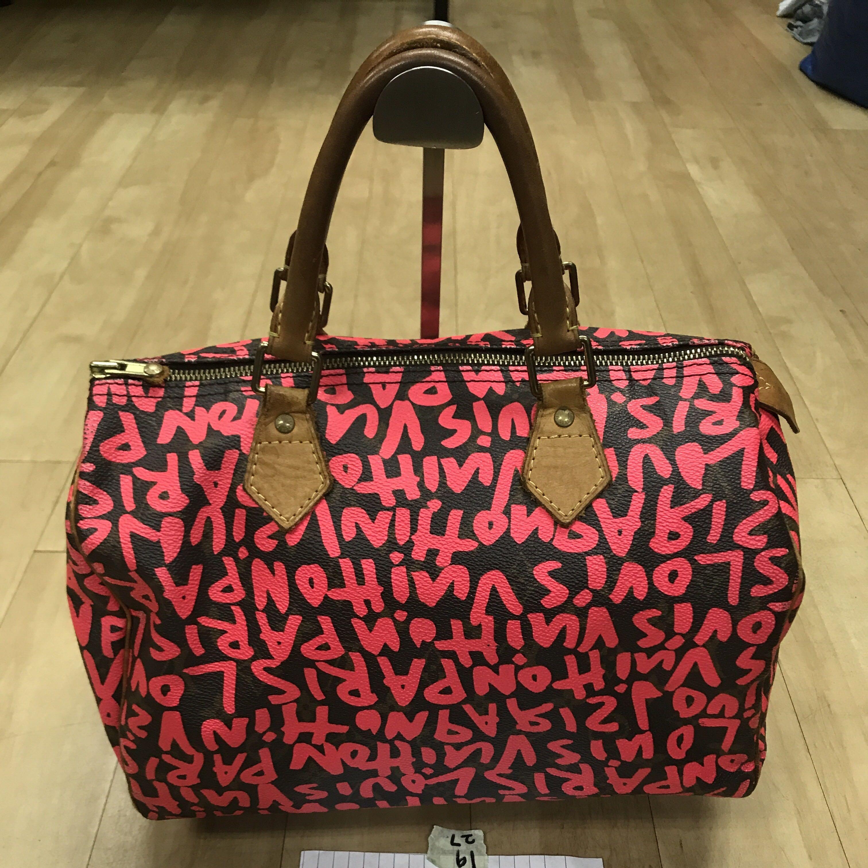 Louis Vuitton Limited Edition Stephen Sprouse Graffiti Monogram Canvas  Speedy 30' In Brown