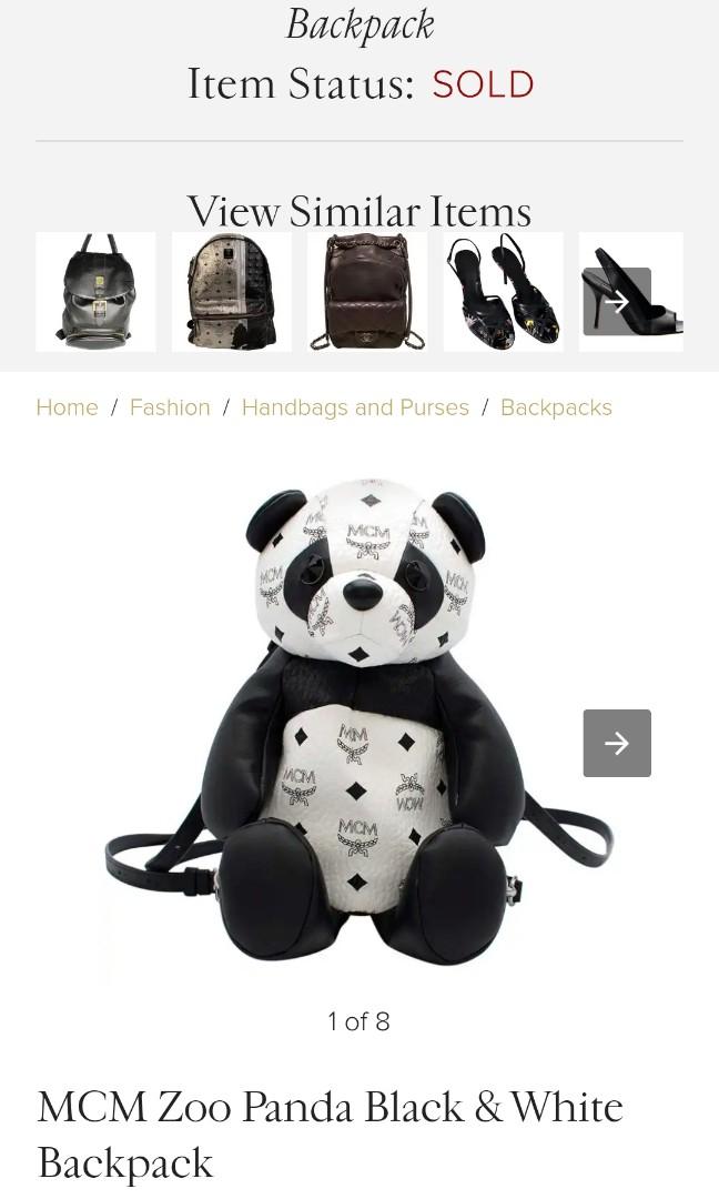 MCM BLACK WHITE PANDA crossbody bag