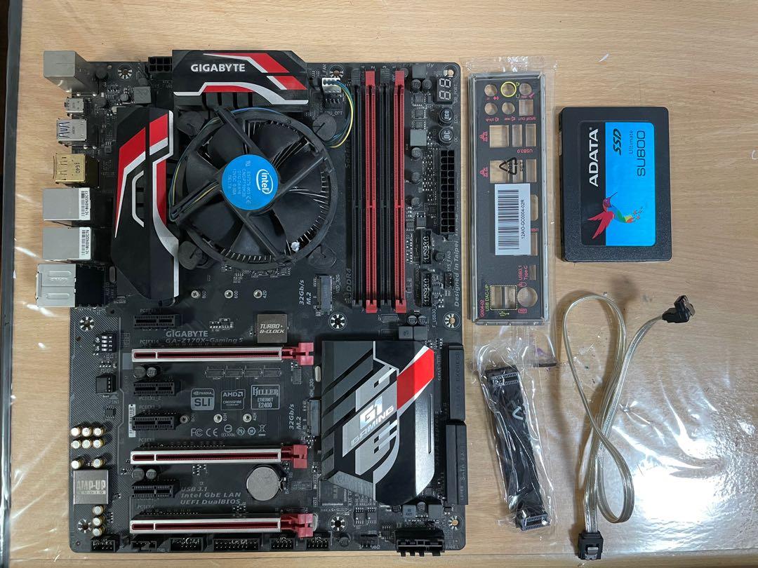 Mining motherboard Gigabyte Z170x Gaming 5 intel Pentium G4560 ADATA