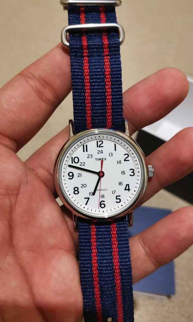 (New) Jam Tangan Timex Weekender Central Park T2N747 unisex, Barang Mewah, Jam Tangan di Carousell