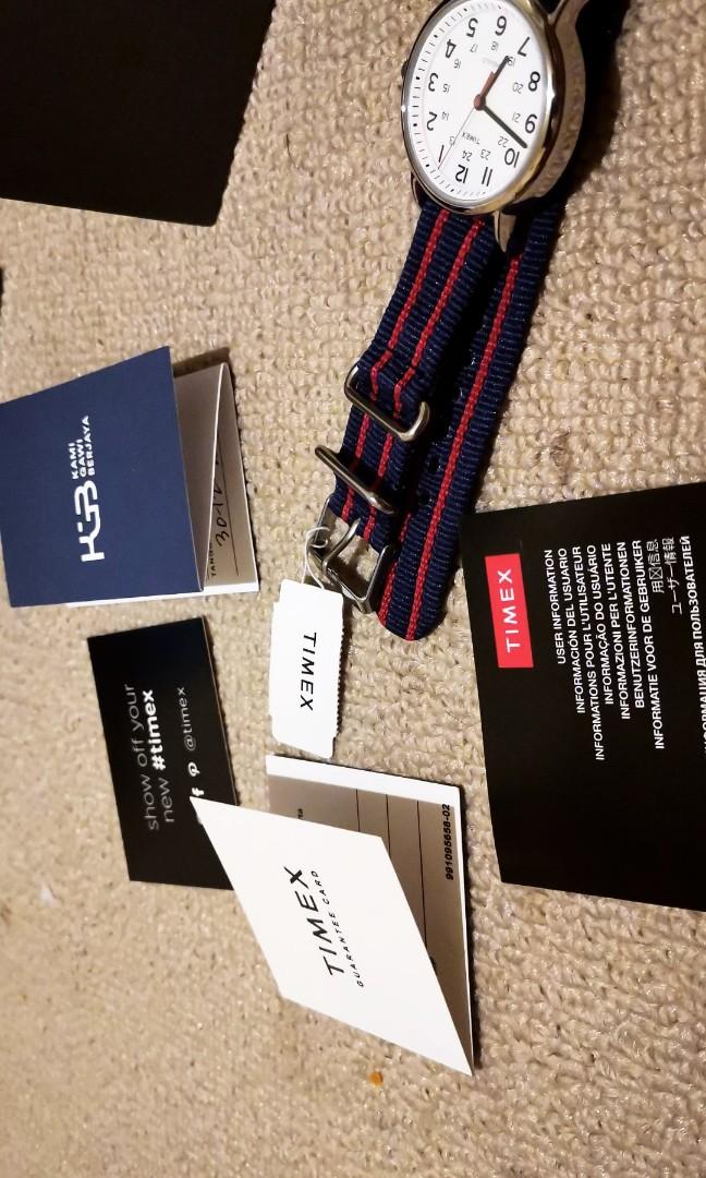 (New) Jam Tangan Timex Weekender Central Park T2N747 unisex, Barang Mewah, Jam Tangan di Carousell