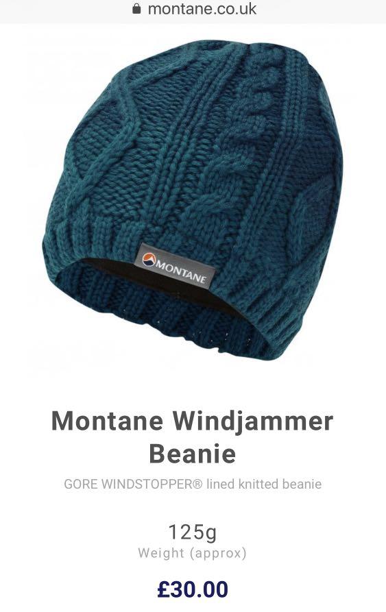 New Montane Windjammer Beanie, one size 
