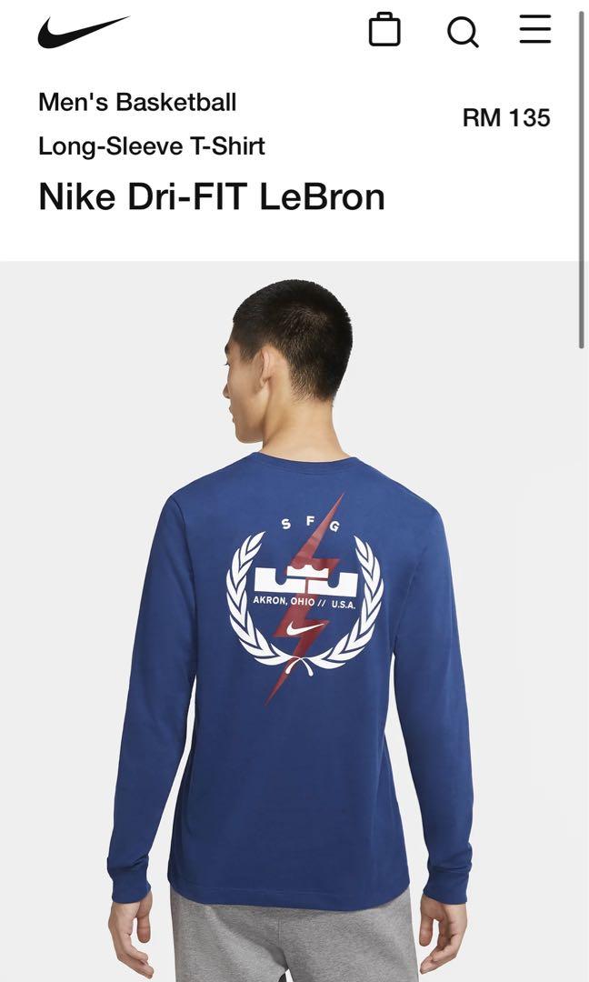 LeBron Men's Long-Sleeve Basketball T-Shirt.