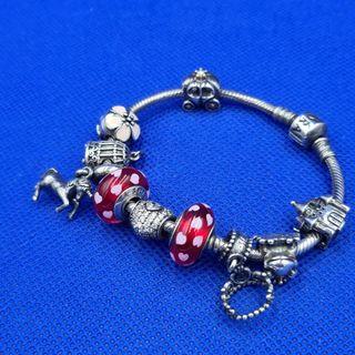 Pandora bracelet with 10 charms