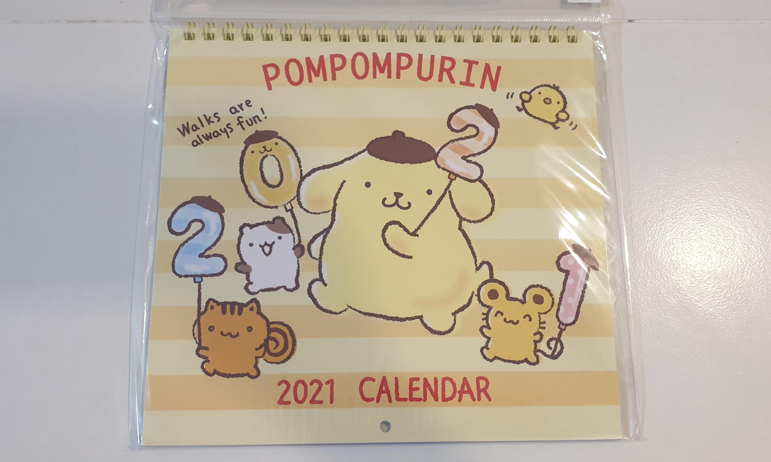 Pompompurin Wall calendar 2021, Hobbies & Toys, Stationery & Craft, Art