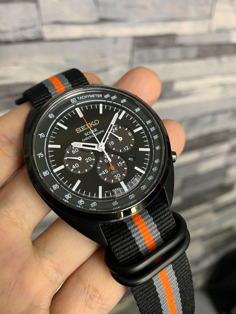 Preowned Seiko Recraft Series Chronograph Solar Powered, Mobile Phones &  Gadgets, Wearables & Smart Watches on Carousell