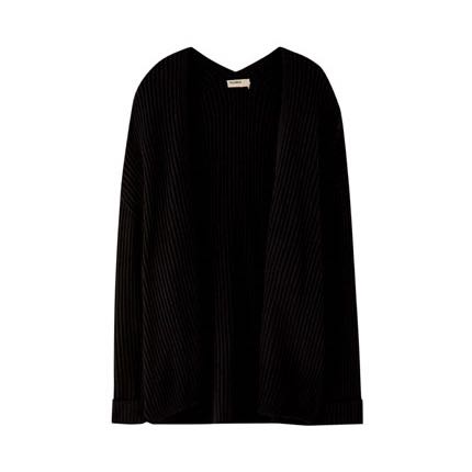 Bear Oversized Purl Knit Cardigan 