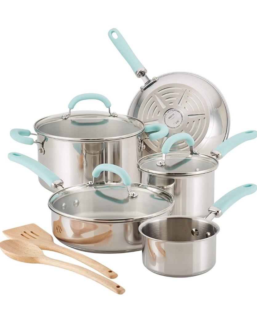 Rachelle Ray stainless steel cookware set (Category: Cookware & Accessories) located in Pasig City. Submitted by pinkys_usitems (Listing ID 1062441884, Image 1). Description: brandnew please refer to the last pic i uploaded.