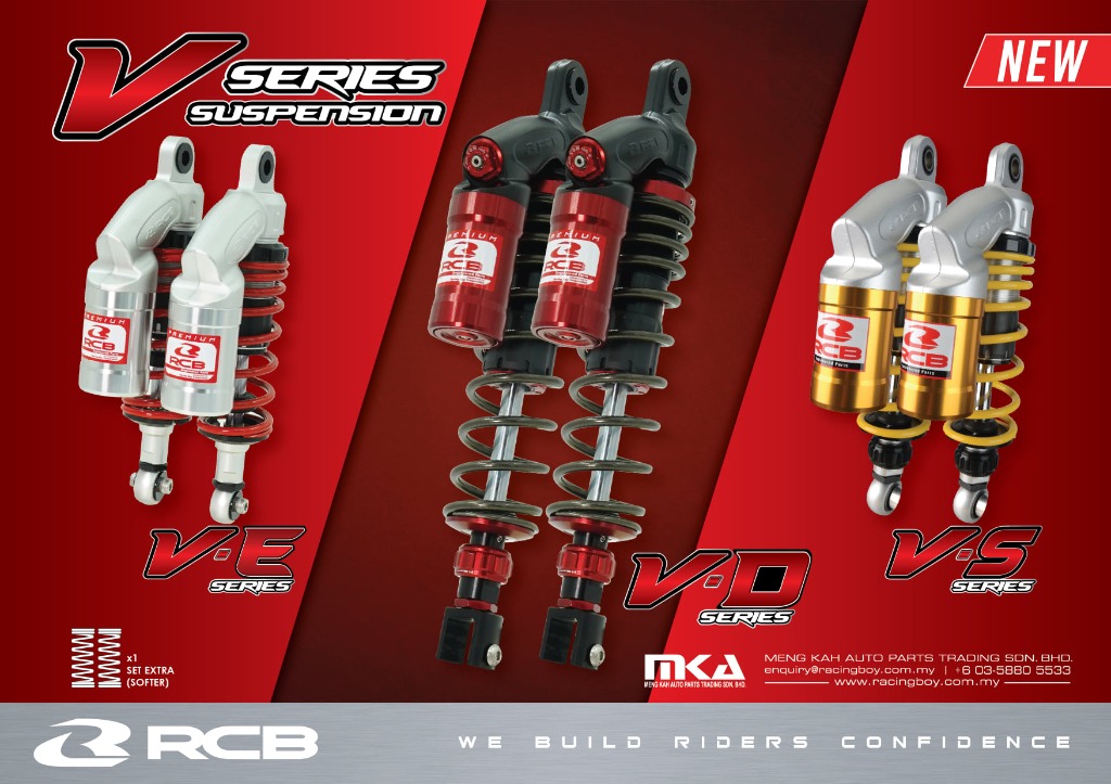 Racing Boy Dual Shock Absorbers Ve Vd Vs Series Yamaha Aerox Nmax Motorcycles Motorcycle Accessories On Carousell