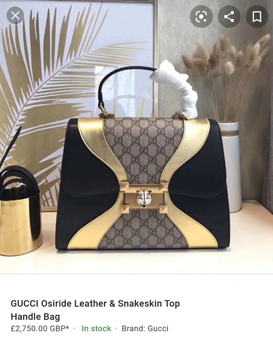 Gucci Snakeskin Osiride Top Handle Bag w/ Tags - ShopStyle