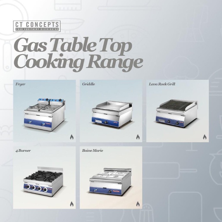 Table Top Cooking Range lava Rock, Furniture & Home Living