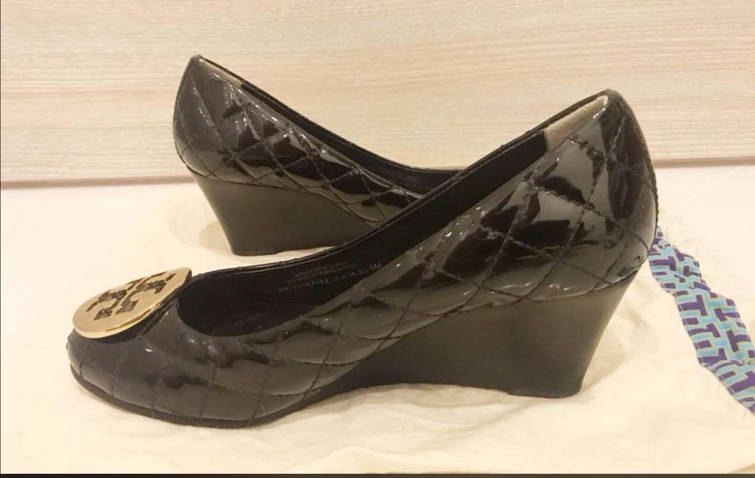 Tory burch quilted wedge cheap