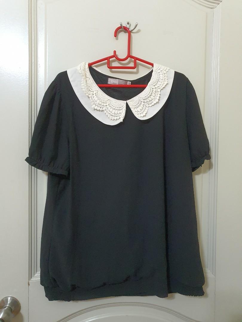cute black tops for plus size