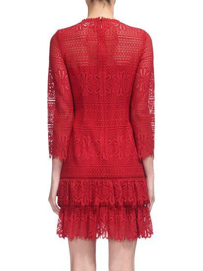 Whistles red lace dress clearance