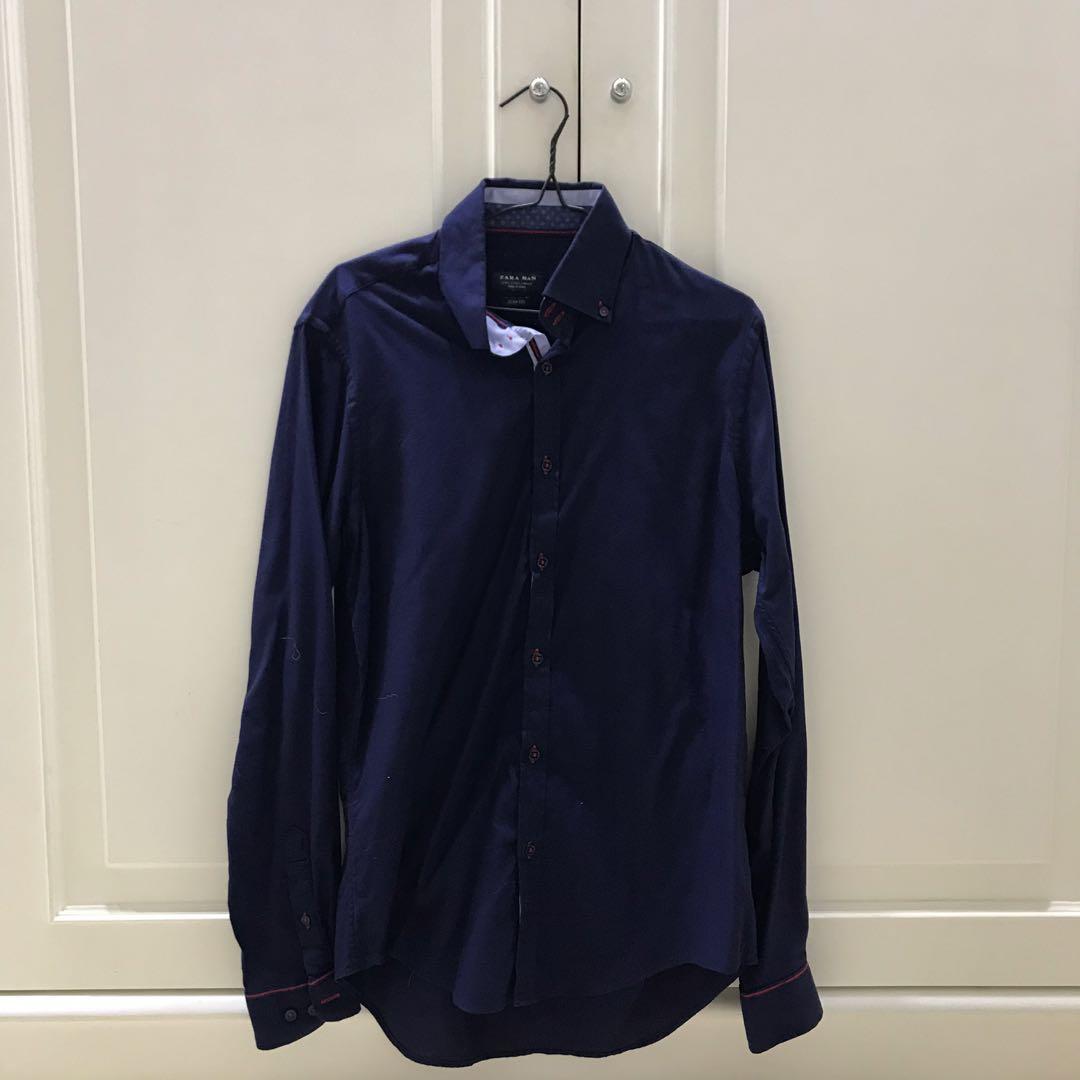 kemeja formal zara slim fit shirt