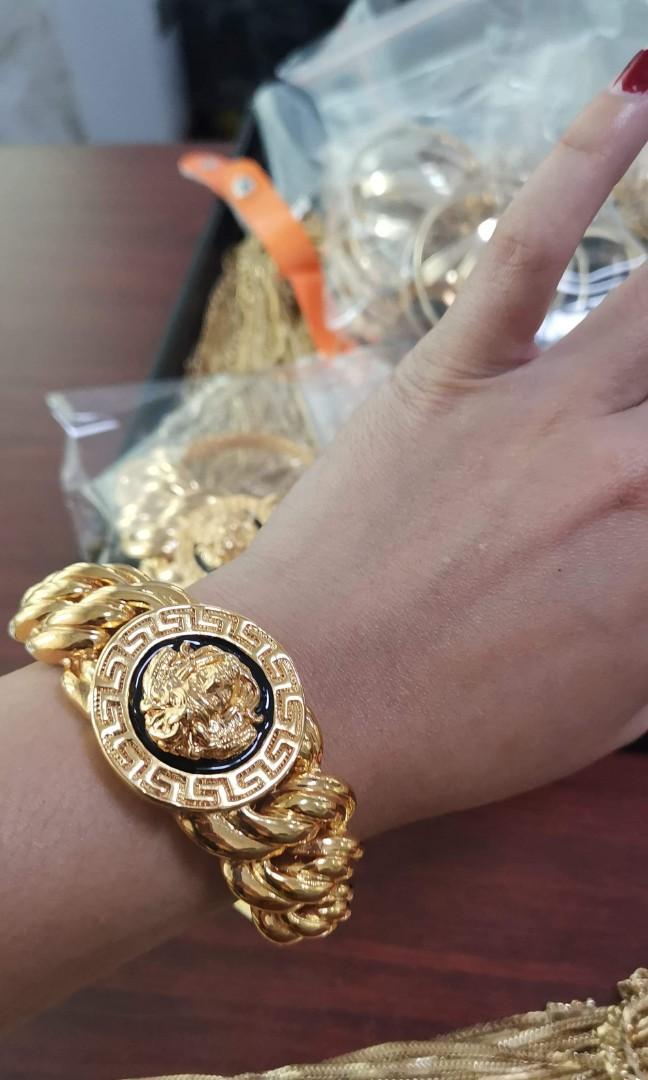 18K Dubai Gold Versace Bracelet Unisex Luxury Sneakers  Footwear on  Carousell