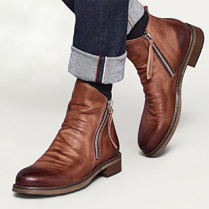 Gents best sale leather boots