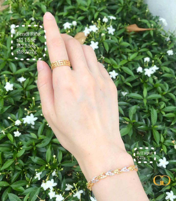Fendi ring hot sale and bracelet