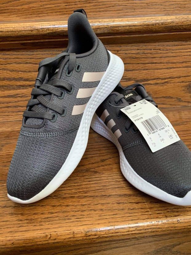grey adidas running trainers