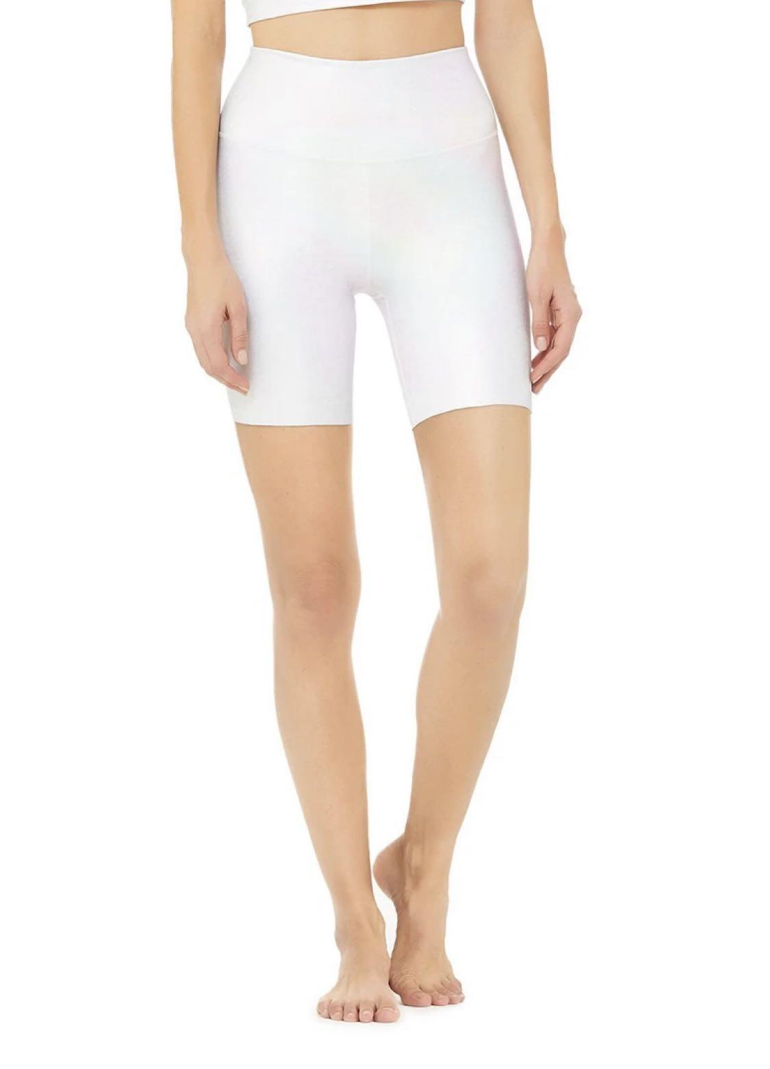 white alo biker shorts