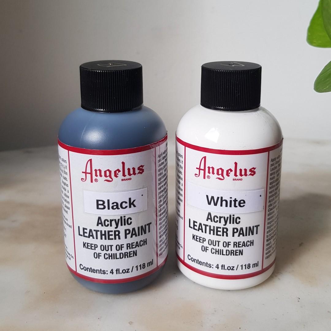 White acrylic leather store paint