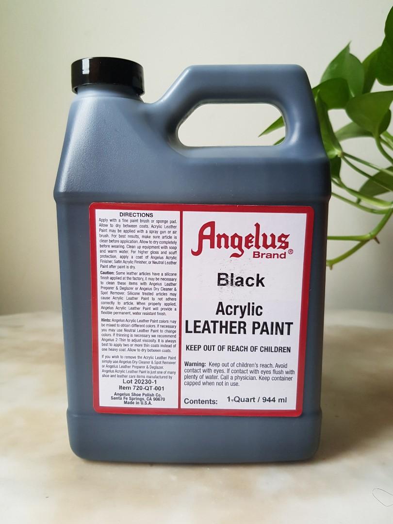 Matte black leather paint shop