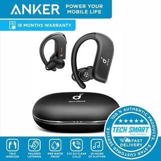 Anker Soundcore Spirit X2, True Wireless Earbuds, Body-Moving Bass, IP68 Sweatproof, 36H Playtime, Fast Charge, Secure Earhooks, Bluetooth 5, CVC 8.0 Clear Calls, Sports Earphones for Gym, Sport