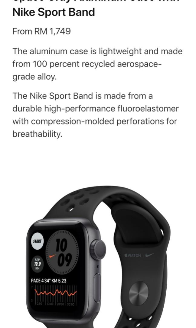 Apple Watch Series 6 Nike Edition 40mm Space Grey Aluminium