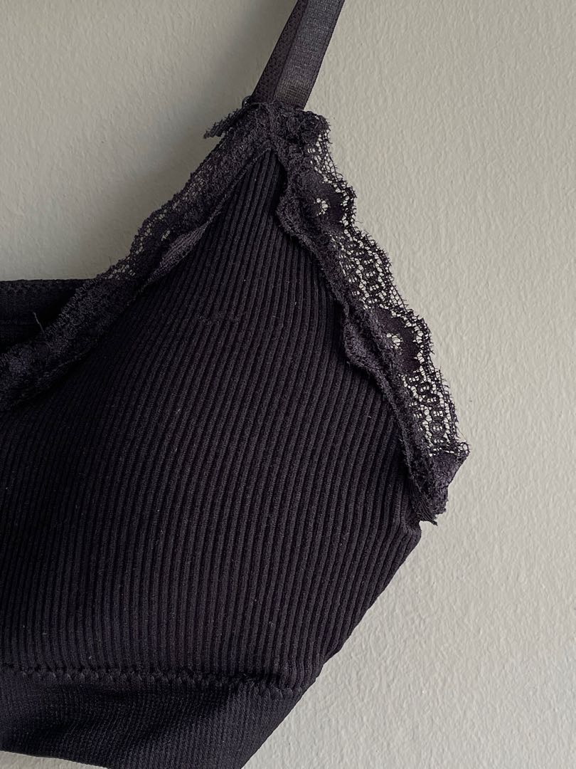 black bralette