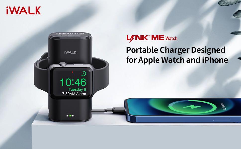 iWALK Portable Apple Watch Charger, 9000mAh Power Bank with Built