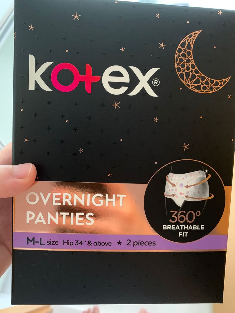 BNIB (3 Boxes) Kotex overnight panties ML size, Babies & Kids