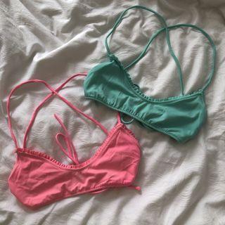 Bundle: Victoria’s Secret Bikini Tops (Blue and Pink)