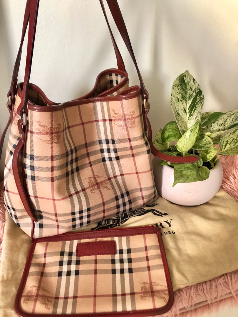Burberry haymarket tote bag sales