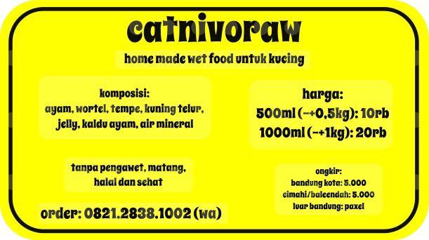 CATNIVORAW Makanan Basah Untuk Kucing Wet Food