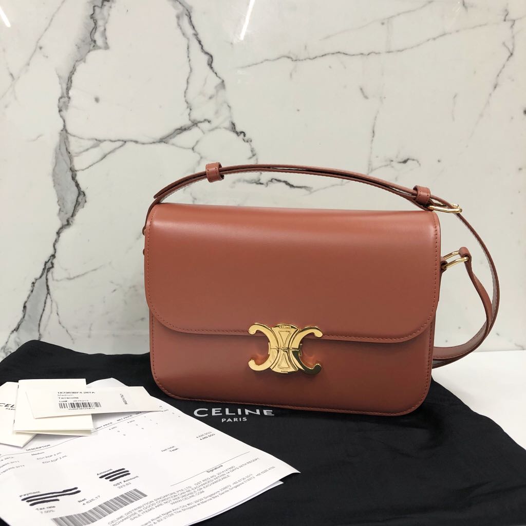celine triomphe bag pink