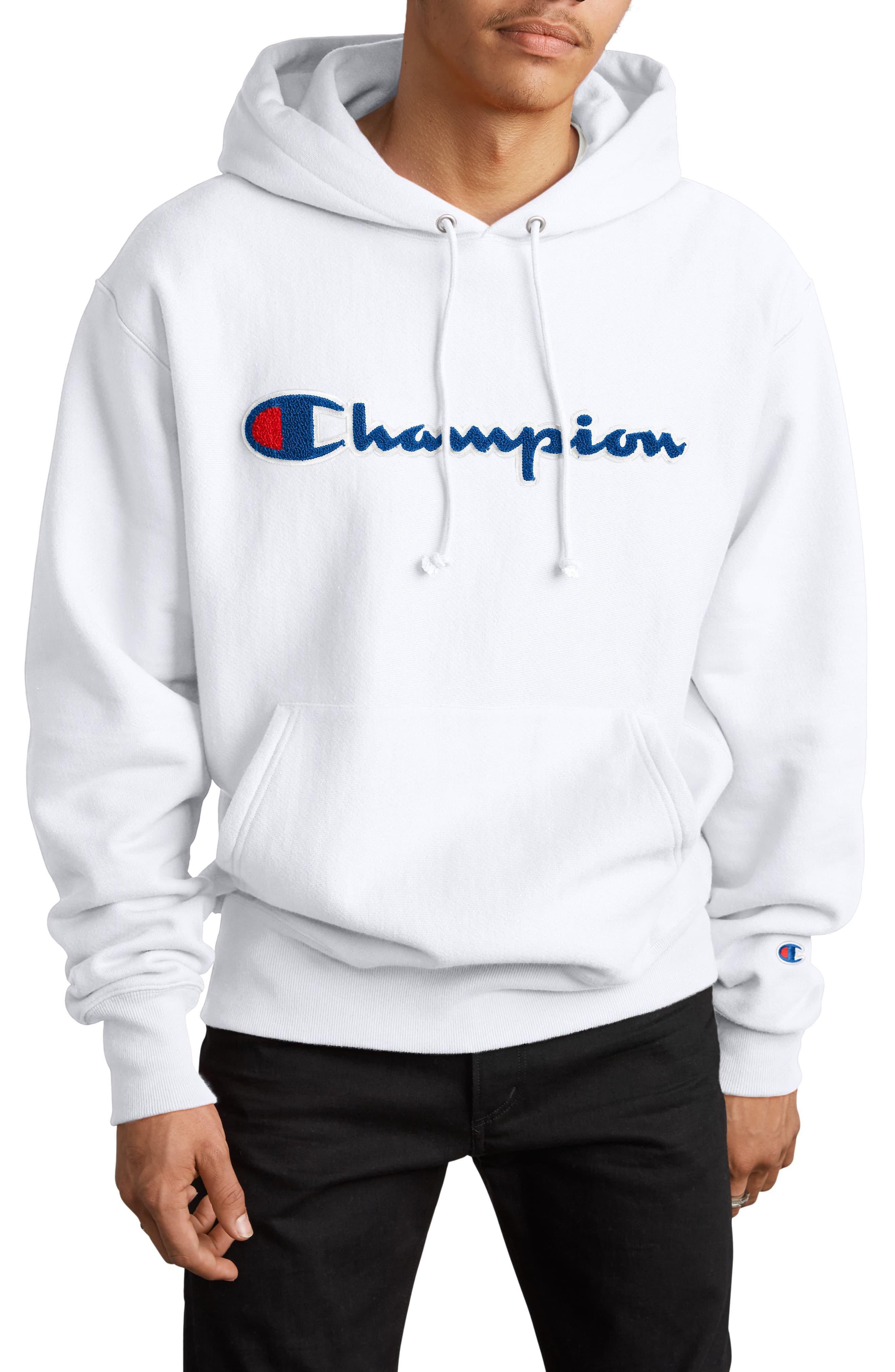 White champion sales hoodie men's medium