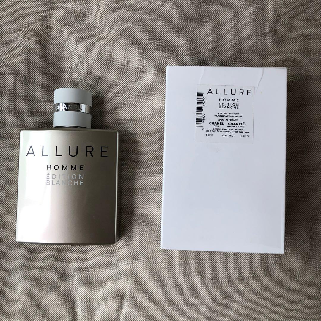 Chanel Allure Homme Edition Blanche (100 ml, tester, BNIB), Beauty &  Personal Care, Fragrance & Deodorants on Carousell