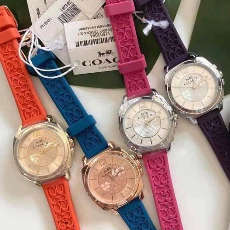 Coach watch cheap rubber strap