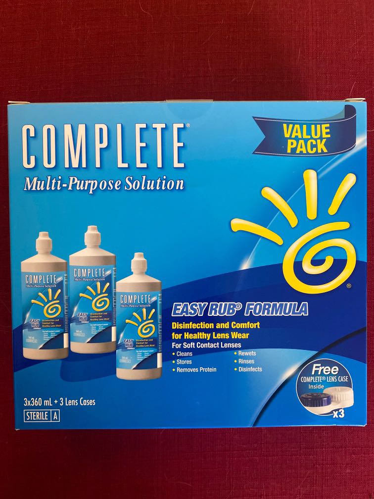Complete Contact Lens Solution Value Pack, Beauty & Personal Care, Face