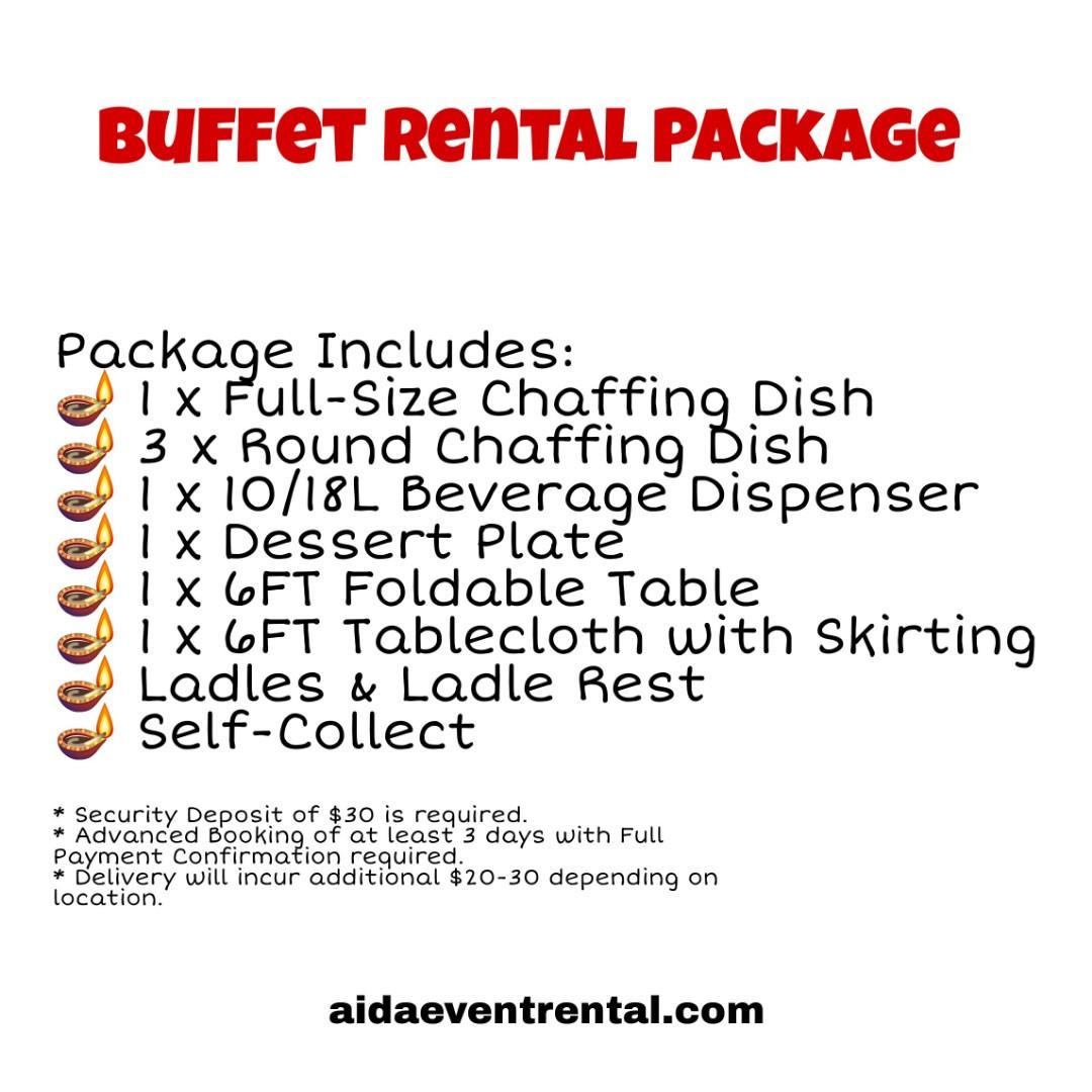 Buffet Package Promotion Buffets Dish, Chaffing Dish, Buffet Set