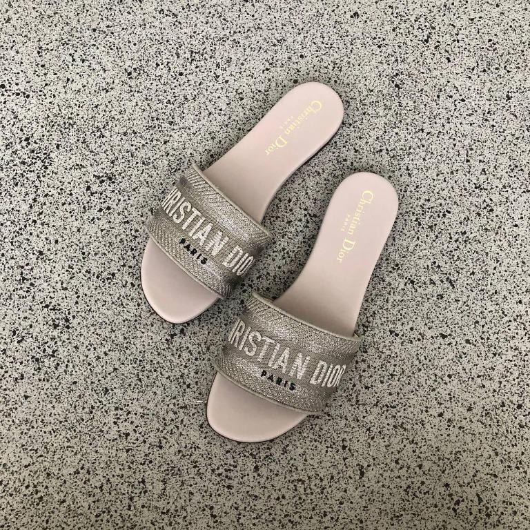 dior sandals grey