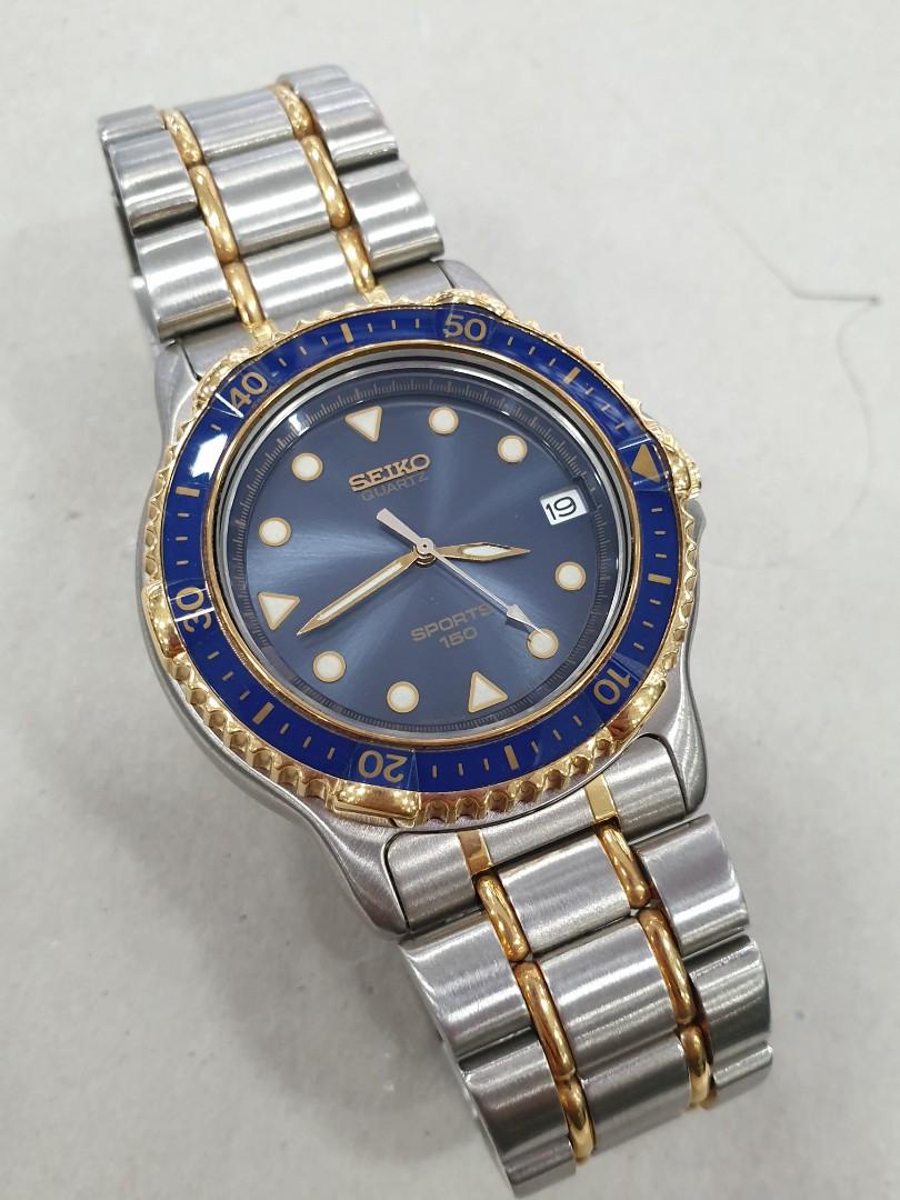 Discontinued SEIKO Quartz Sports 150 7N42 6010 Men s Fashion