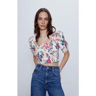 Dixie Floral Top Scrunched