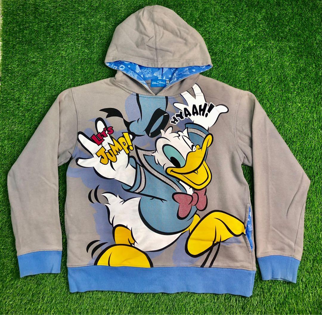 Donald Duck Tokyo Disney Resort Big print Logo Hoodie, Men's Fashion, Tops  u0026 Sets, Tshirts u0026 Polo Shirts on Carousell