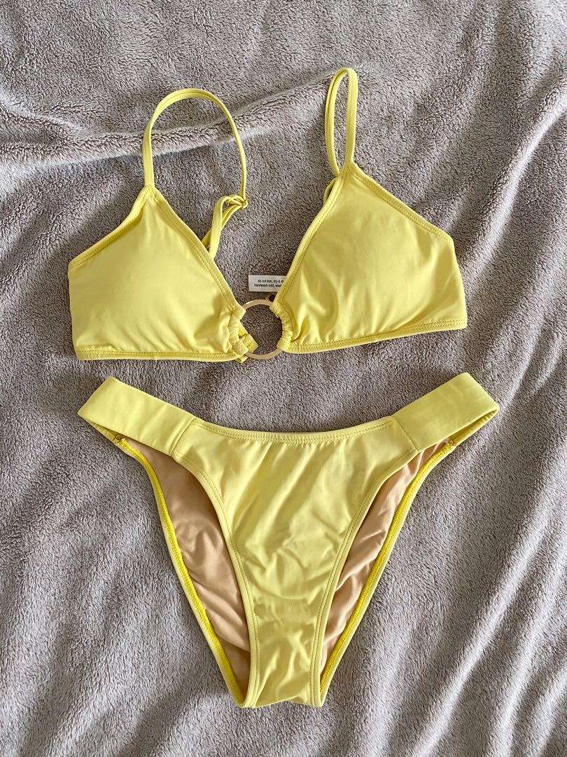 Eighth mermaid bikini in pastel yellow, Women's Fashion, Swimwear ...