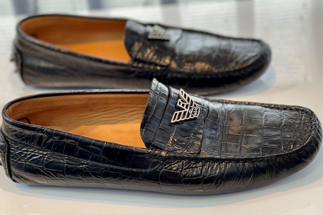 EMPORIO ARMANI FULL-GRAIN LEATHER 