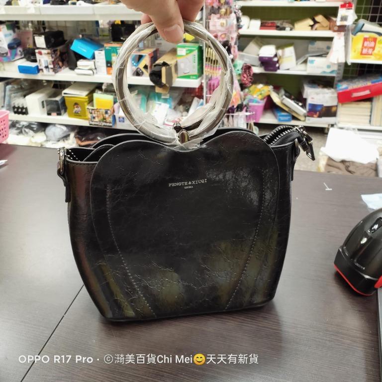 品牌全新FENGTE&XIUQE黑色花苞款側背包 CHINA22*19.5CM 照片瀏覽 3