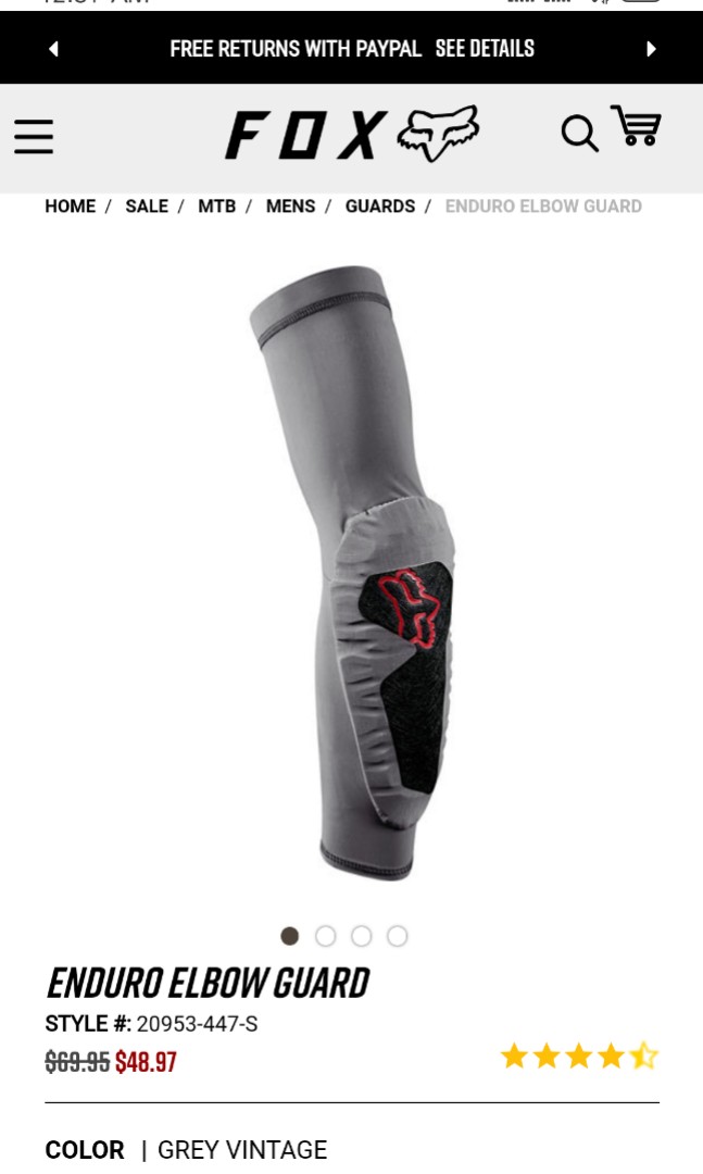 Fox Enduro Pro elbow sleeve guard Sports Equipment Bicycles Parts Parts Accessories on Carousell