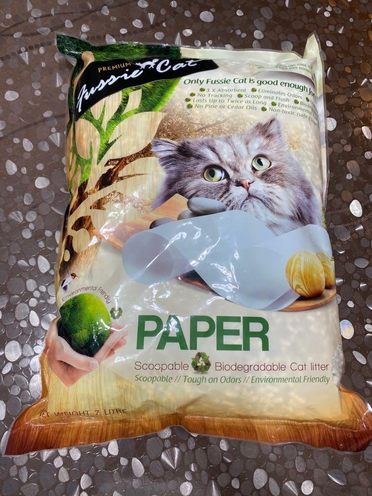 fussie cat paper litter